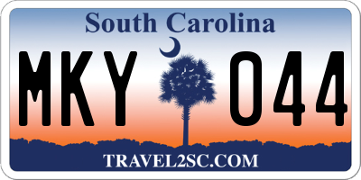 SC license plate MKY044