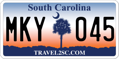 SC license plate MKY045