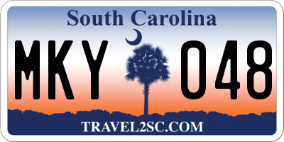 SC license plate MKY048