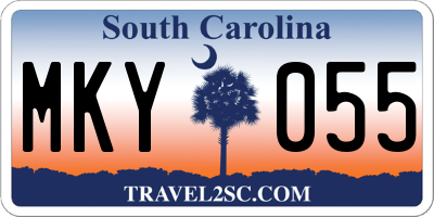 SC license plate MKY055