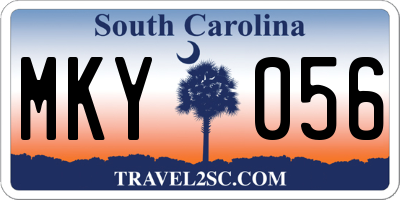 SC license plate MKY056