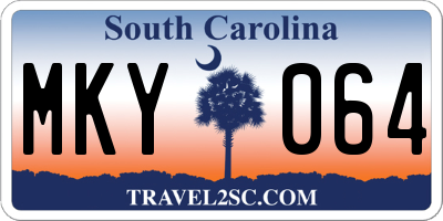 SC license plate MKY064