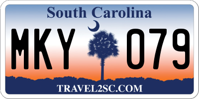 SC license plate MKY079