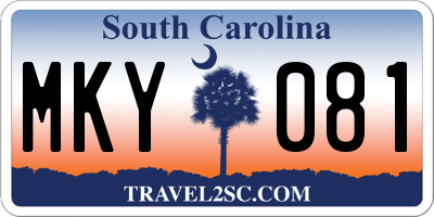 SC license plate MKY081