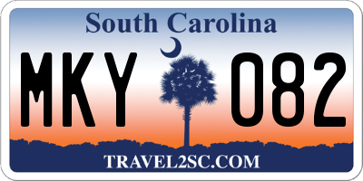 SC license plate MKY082