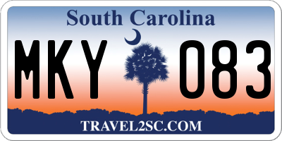 SC license plate MKY083