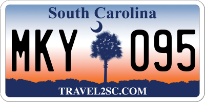SC license plate MKY095