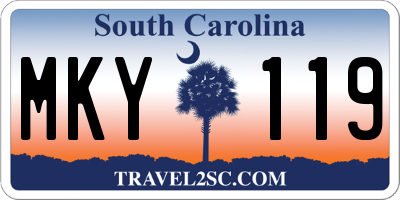 SC license plate MKY119