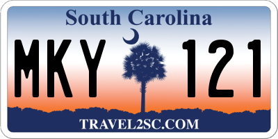 SC license plate MKY121