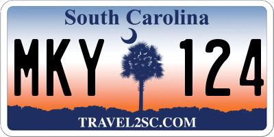 SC license plate MKY124