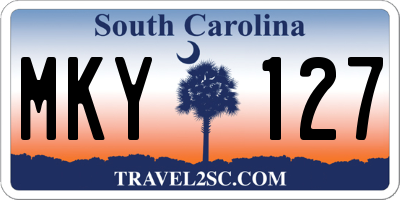 SC license plate MKY127
