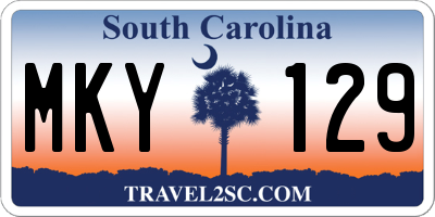 SC license plate MKY129