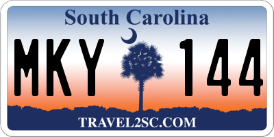 SC license plate MKY144