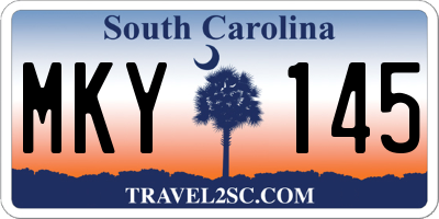 SC license plate MKY145
