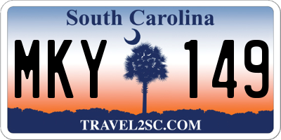 SC license plate MKY149
