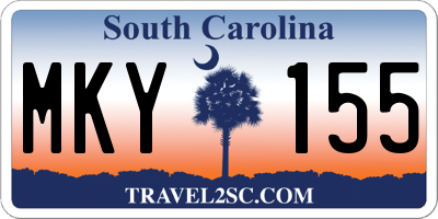SC license plate MKY155