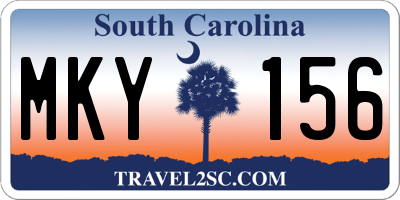 SC license plate MKY156