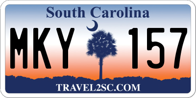 SC license plate MKY157