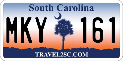 SC license plate MKY161