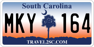 SC license plate MKY164