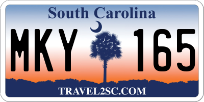 SC license plate MKY165