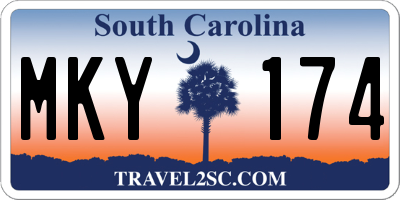 SC license plate MKY174