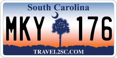 SC license plate MKY176