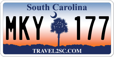 SC license plate MKY177