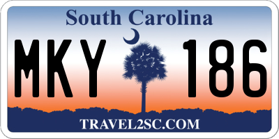 SC license plate MKY186