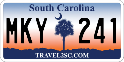 SC license plate MKY241