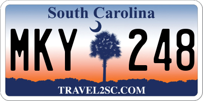 SC license plate MKY248