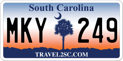 SC license plate MKY249