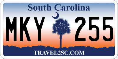 SC license plate MKY255