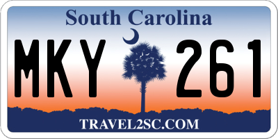 SC license plate MKY261