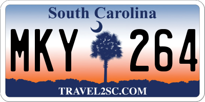 SC license plate MKY264