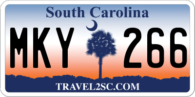 SC license plate MKY266