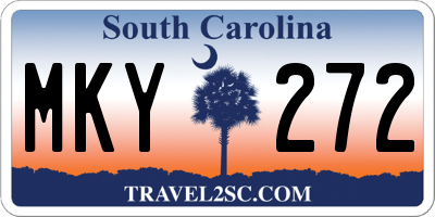 SC license plate MKY272