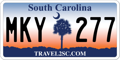 SC license plate MKY277