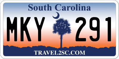 SC license plate MKY291