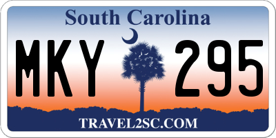 SC license plate MKY295