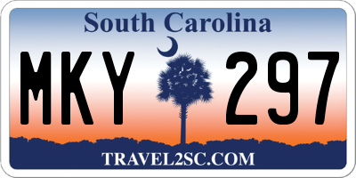 SC license plate MKY297
