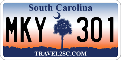 SC license plate MKY301