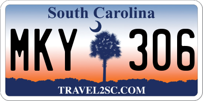 SC license plate MKY306