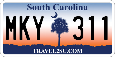 SC license plate MKY311