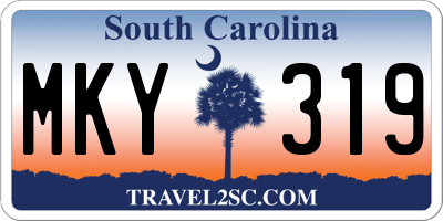 SC license plate MKY319