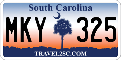 SC license plate MKY325