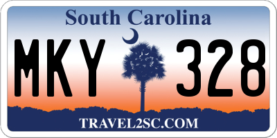 SC license plate MKY328