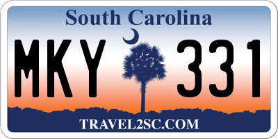 SC license plate MKY331