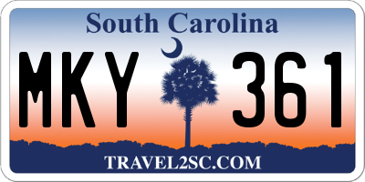 SC license plate MKY361