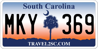 SC license plate MKY369